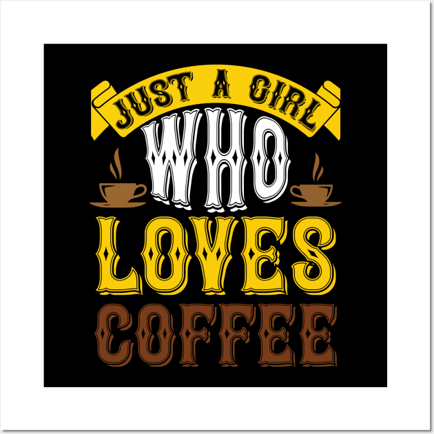 Just a hire who loves coffee Wall Art by J&R collection